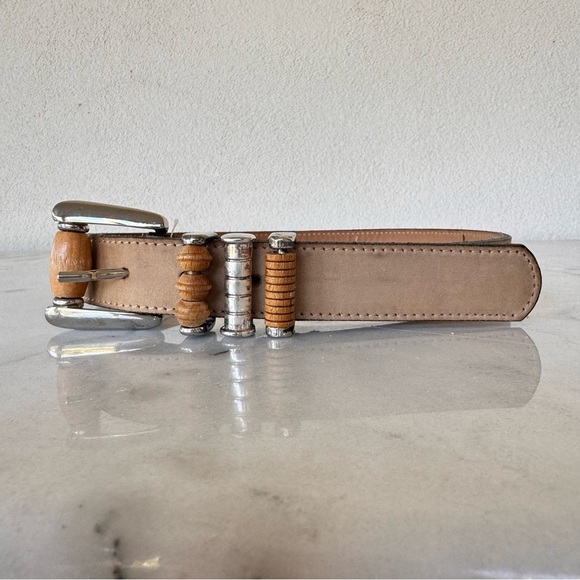 Street Ahead Vintage Eood Buckle Brown Leather Belt Size S - Picture 3 of 13